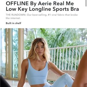 NWT OFFLINE By Aerie Real Me Low Key Longline Sports Bra